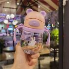 250ML Cute Straw Drinkware Cartoon Water Cup Outdoor Drinking Bottles