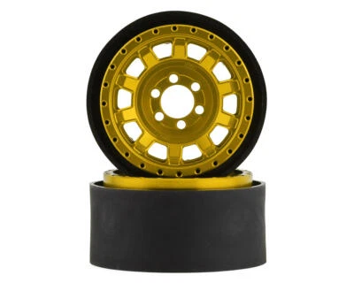 Vanquish Products KMC KM236 Tank 2.2" Beadlock Crawler Wheels (Gold) (2) - Image 1 of 4