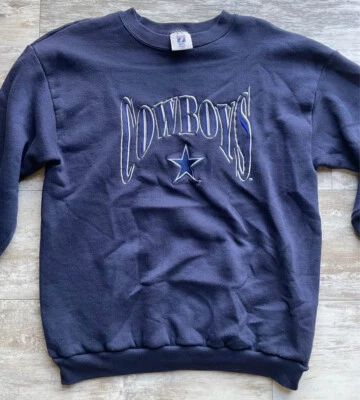 Vintage Men’s Large Logo 7 Dallas Cowboys Embroidered Crewneck Sweater - Image 1 of 4