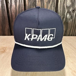 KPMG Rope Hat Snapback Cap Navy Blue Adjustable 100% Cotton Twill Golf Golfer - Picture 1 of 13