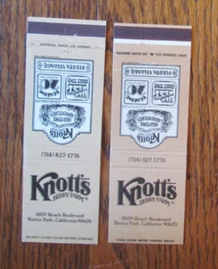 CUBIERTAS DE LIBRO DE CERILLAS DE PARQUE DE ATRACCIONES: KNOTT'S BERRY FARM BUENA PARK, CALIFORNIA -C2 - Imagen 1 de 2