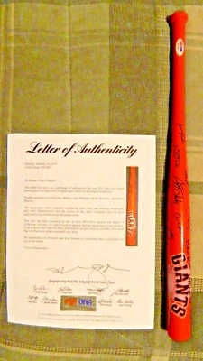 2011 San Jose Giants Signed Mini Bat PSA/DNA X01906 Zack Wheeler Chris Heston - Image 1 of 4