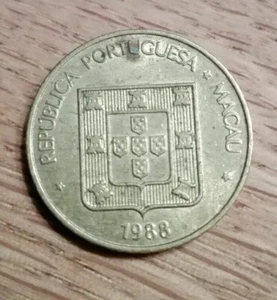 Münze - 10 Avos - Republica Portugesa Macau - 1988 - Bild 1 von 2