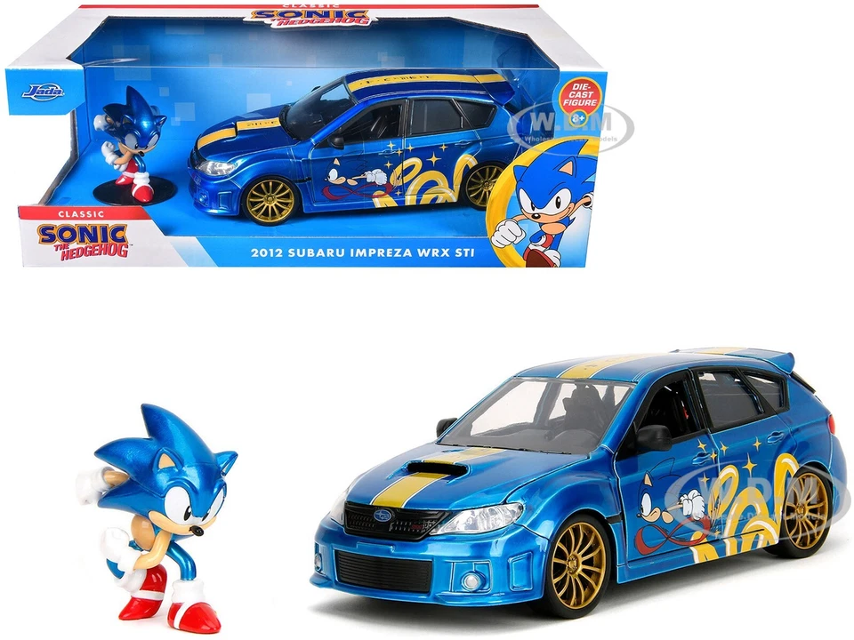 2012 SUBARU IMPREZA WRX STI 1/24 DIECAST CAR JADA TOYS 35871 SONIC the Hedgehog