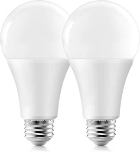 A21 LED Light Bulbs 80W Equivalent E26 Base 12W 1000LM Daylight 5000K 2-Pack - Picture 1 of 9