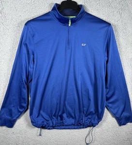 Vineyard Vines Performance Shirt Mens Large Blue 1/4 Zip Stretch - Picture 1 of 9