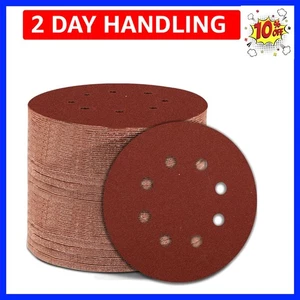 400er Körnung 5 Zoll Schleifscheiben Haken und Schleife Schleifpapier, 150 Stück 8 Loch Klebend... - Bild 1 von 8