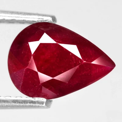 1.04Ct. Natural Gemstone Ruby Top Red Pear Normal Heated Tanzania Ravishing - Image 1 of 4