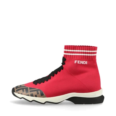 Fendi ZUCCa Knit Socks 37 Ladies' Red - Image 1 of 4