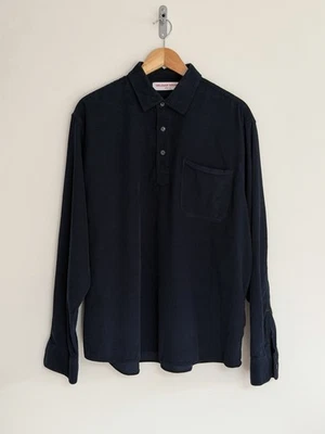 Camisa de Pana Orlebar Marrón “Shanklin” Azul Marino XL Foto 1 de 4