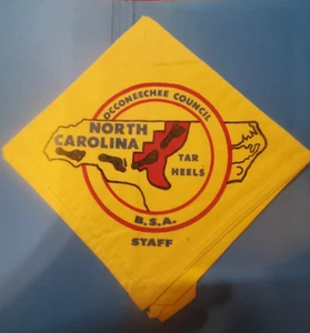 BSA STAFF Neckerchief, "Tar Heels" Occoneechee Council, North Carolina - Picture 1 of 2