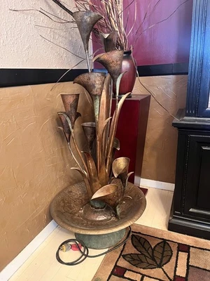 Unique indoor/outdoor copper fountain. Lightly used and looks new. - Image 1 of 4