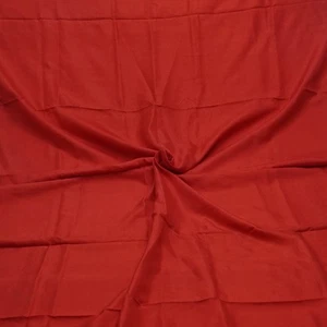 Vintage Red 100% Pure Silk Handloom Sari Remnant 5YD Craft Fabric Silk Scrap - Picture 1 of 4