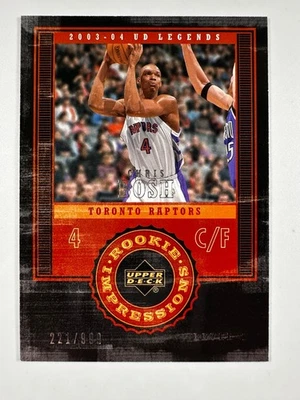 2003-04 Upper Deck UD Legends - Rookie Impressions Chris Bosh #132 221/999 (RC) - Image 1 of 2