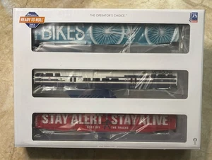 Athearn HO Scale Bombardier Coach paquete de 3, Metrolink Stay Alert, Stay Live - Imagen 1 de 3