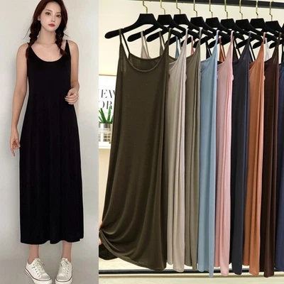 Modal Sleeveless Slip Dress for Women - Home Sleepwear & Comfort Loungewear - Image 1 of 4