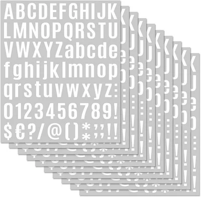 10 Sheets Self Adhesive Vinyl Letters Numbers Stickers for Mailbox Address DIY - image 1 of 4