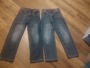 Lot Of 2 Pair Oshkosh B'gosh Classic Boys Size 5 Slim Adjustable Waist Jeans - Picture 1 of 5