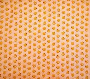 Nursery Fabric By The Half-Yard Sm Yellow Ducks on Lt Yellow Baby Premium Cotton - Picture 1 of 2