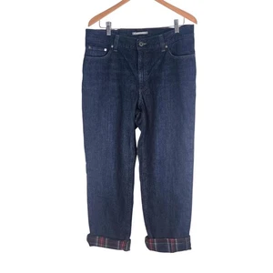 L.L. Bean 1912 Classic Fit Denim Jeans 34x32 Herren kariert Flanell gefüttert dunkle Waschung - Bild 1 von 10