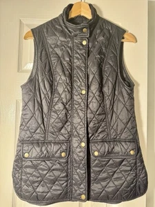 Barbour Otterburn Gilet Quilted Vest Sz 6 Black Old Money Hiking Lightweight - Picture 1 of 8