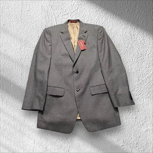 Izod Blazer Cappotto Sportivo Uomo 38R Nero Bianco Check 2 Bottoni Foderato Doppia Ventilazione Nuovo con etichette - Foto 1 di 8