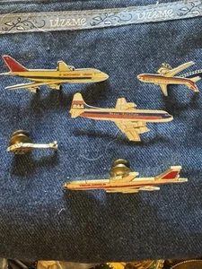 Aircraft Tie Tacks Pins Tie Clasps Lot Military and Passenger Airplanes - Picture 1 of 6