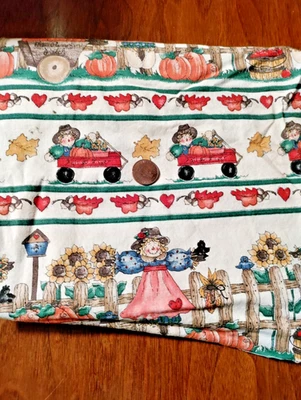 FABRIC REMNANT LIGHT WEIGHT COTTON FALL DESIGN 1 YD X 16+" MARCUS BROTHERS - Image 1 of 3