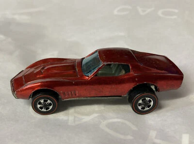HOT WHEELS REDLINE CUSTOM CORVETTE Near Mint, HONG KONG MADE IN RED - Image 1 of 4