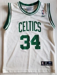 VINTAGE REEBOK PAUL PIERCE #34 BOSTON CELTICS NBA HOME JERSEY WHITE YOUTH MEDIUM - Picture 1 of 7