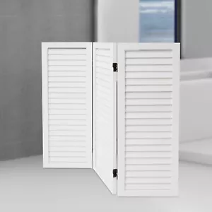 Modern 3 Panel Room Divider Screen, Freestanding Folding Room Divider, White - Picture 1 of 19