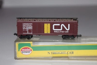 N Scale Model Power 3705 Canadian National 40' Single Door Boxcar 524880 C3008 - Image 1 of 2