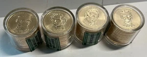 All 4 Rolls 2010 Coin Set  Unc. President $1 Coins Danbury Mint Sealed Year Set! - Picture 1 of 2