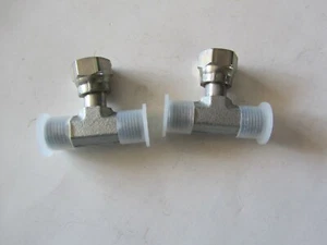 PARKER ORFS Flat Face Swivel Nut Brench Tee 9/16 X Male O-Ring Face Seal 2 Pack - Picture 1 of 5