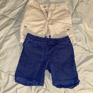 Lot of 2 Polo Ralph Lauren boys size 4 Shorts blue & khaki Cargo Pockets 100%Cot - Picture 1 of 12