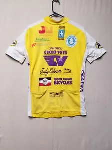 Jersey amarillo ciclismo hombre XL hecho en USA 1/4 cremallera - Imagen 1 de 23