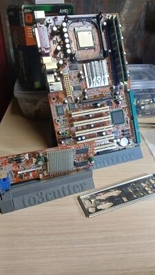 ABIT IS7-V motherboard  + 1Gb DDR + P4 2.6 ghz + I/O shield - RETRO BUNDLE - Image 1 of 4