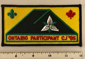 BOY SCOUTS ONTARIO PARTICIPANT CJ ‘85 Embroidered Patch CANADA JAMBOREE - Foto 1 di 1