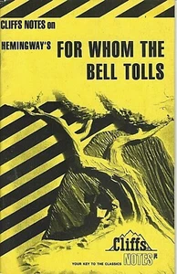 CliffsNotes For Whom the Bell Tolls Ernest Hemingway - Cliffs Notes Study Guide - Picture 1 of 1