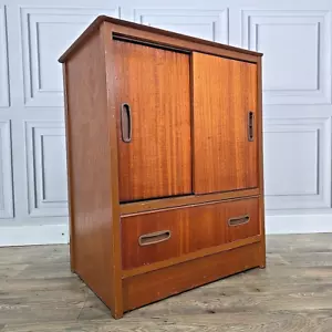 Retro Vintage Mid Century Cupboard Cabinet Sideboard Drawers Media TV Unit - Picture 1 of 24