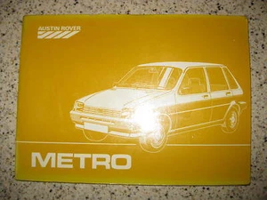AUSTIN ROVER METRO (1984) - LIBRO DE INSTRUCCIONES/MANUAL GENUINO - AKM5593 - Imagen 1 de 2