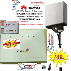 HUAWEI B315 s-22 4G LTE Router Wireless 150Mbps,(SCHEDA SIM) Con Antenna Esterna - Imagen 1 de 14