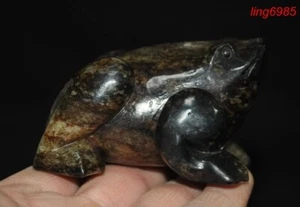 China Hetian Jade Tallado Fengshui Riqueza Suerte Rana Animal Arte Estatua Escultura - Imagen 1 de 7