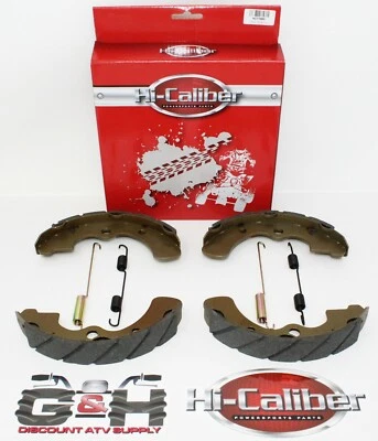 2 Sets GROOVED FRONT BRAKE SHOES +SPRINGS Kawasaki Mule 4000 4010 Trans KAF 620 - Image 1 of 2