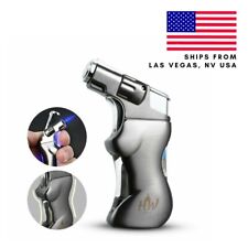 Jet Torch Cigar and Cigarette Lighter with Woman Body, Butane Gas...