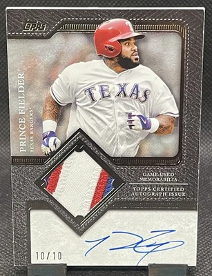 2025 Topps Update Flagship Auto Patch Prince Fielder Black /10 (TFAP2-FIE) - Image 1 of 2