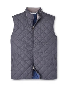 Peter Millar Essex Quilted Vest MF24Z01 - NWT - $245 - XXL - Iron - Picture 1 of 8