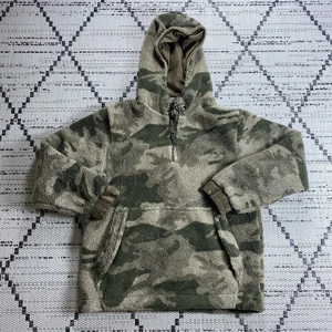 Cabela's Berber Fleece WindShear Hooded 1/2-Zip Pullover Outfitter Camo Sz:M - Picture 1 of 5