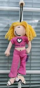 GROOVY CHICK 1999 BANG ON THE DOOR RETRO Y2K DOLL SOFT PLUSH WINDOW SUCKER - Picture 1 of 6