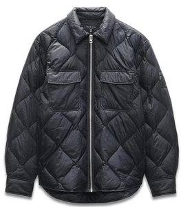 Rag & Bone DANE Quilted Jacket Zip Up Puffer Black MEDIUM $498 - Picture 1 of 7